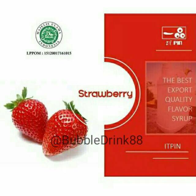 

Itpin Sirup 2.5kg Rasa Strawberry Flavour Premium harga per jrigen 2SBJ