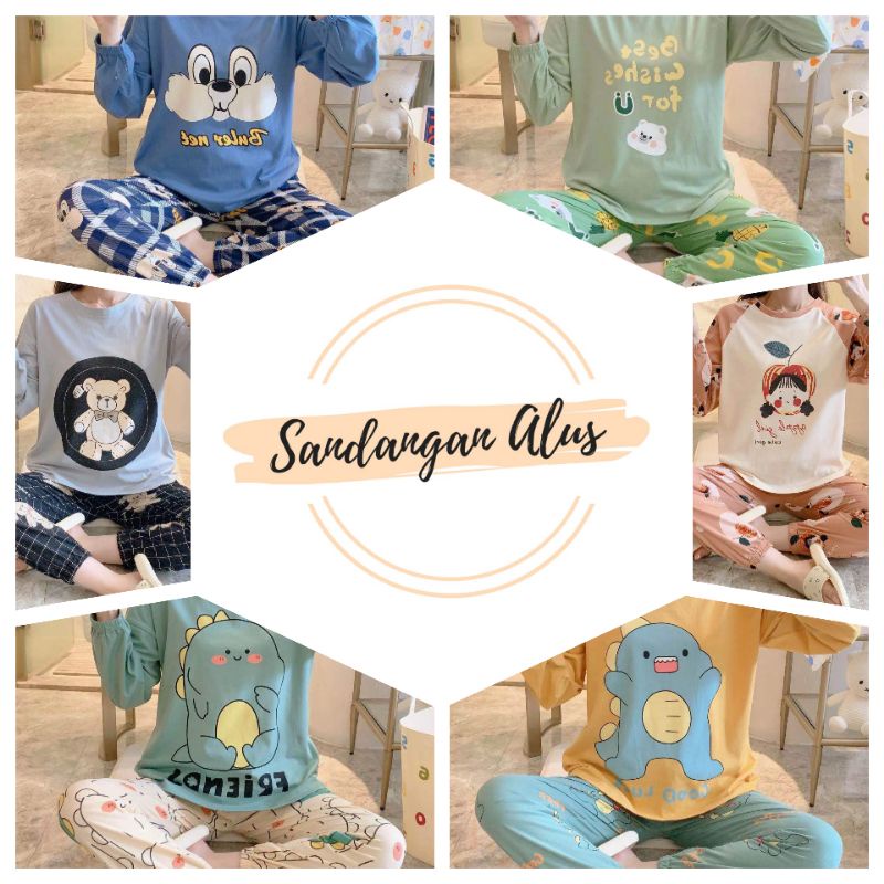 SETELAN BAJU TIDUR JOGER WANITA