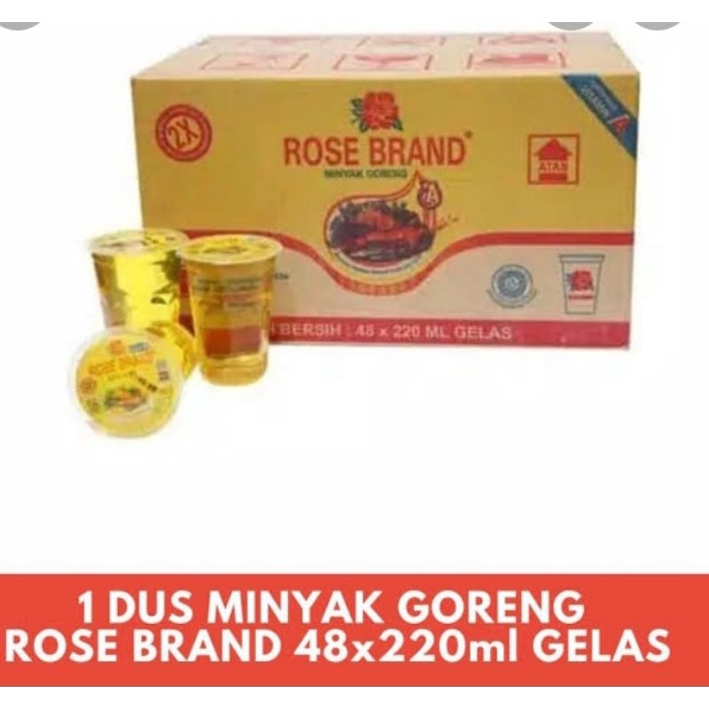 

minyak goreng rose brand cup 220ml dus