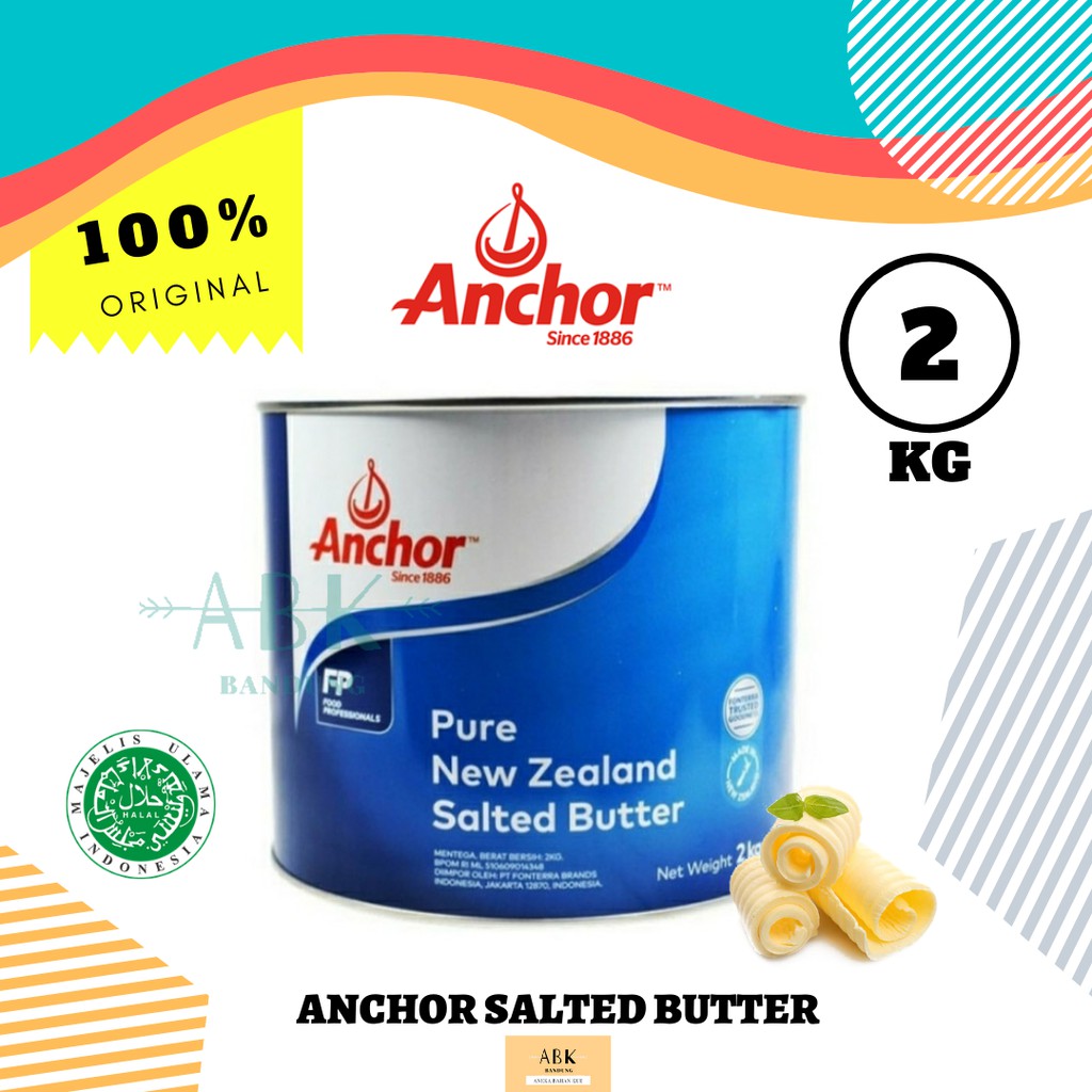 

ANCHOR SALTED BUTTER PURE NEW ZEALAND 2KG | MENTEGA ANCHOR 2 KG