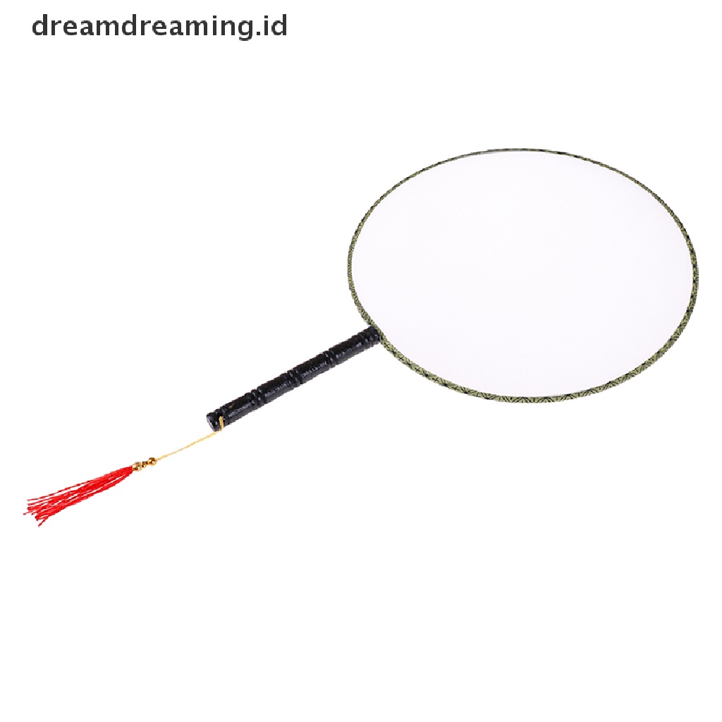 Dreamdreaming.id Kipas Tangan Gong Kosong Diy Warna Putih