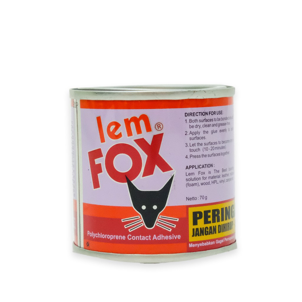 

LEM FOX SUPER 70gr / Lem Fox Kuning 70 Gr Gram KARPET SANDAL KULIT KAYU HPL KARET 70Gr