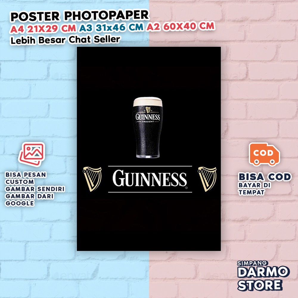 Poster Guinness Bir Hiasan Dinding Hypebeast Hypebis Beer Bir Hitaml Hype Logo Trending Pajangan Vin