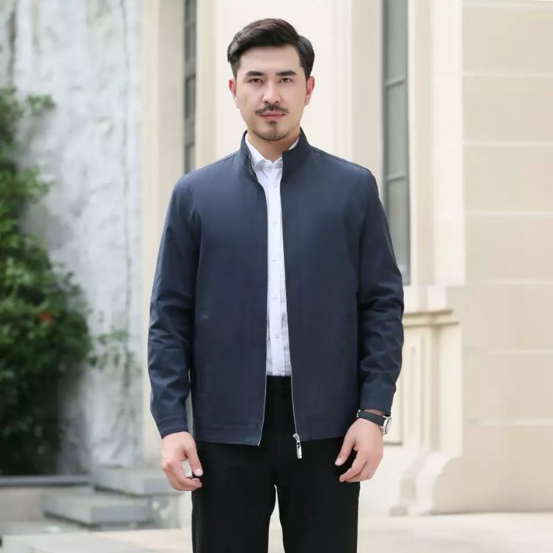 JAKET PRIA KASUAL SEMI FORMAL KEREN TERBARU JAKET KANTOR KAIN KATUN JUMBO