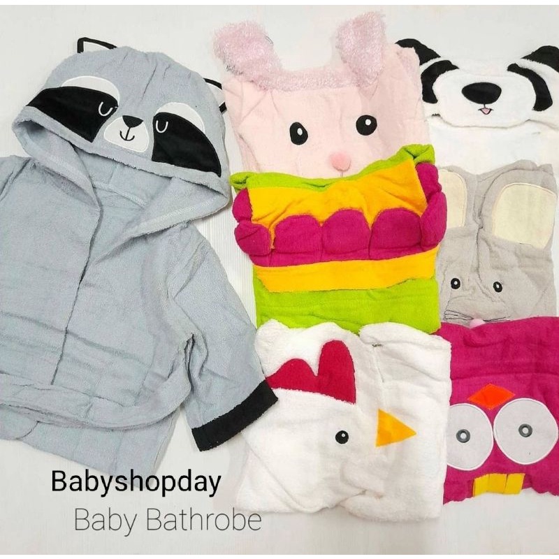 Bathrobe bayi, handuk jubah sehabis renang, baby bathrobe, handuk kimono anak