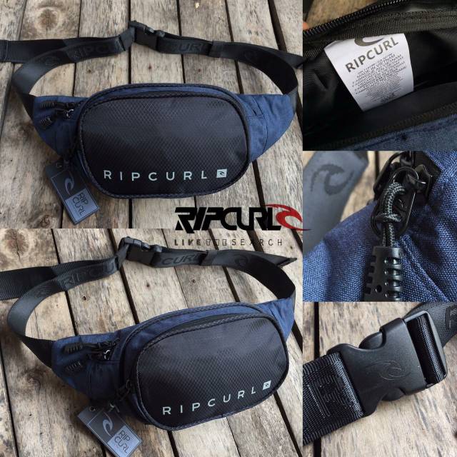waist bag tas pinggang pria sling bag rip curl original blue