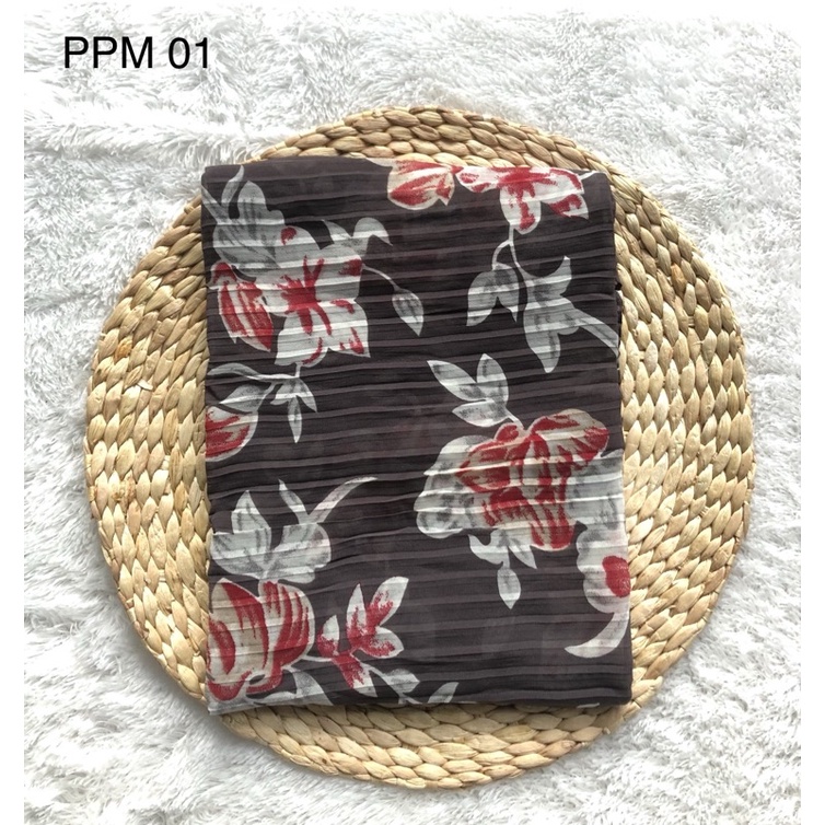 Pashmina Plisket Motif Ceruty Baby Doll - Pashmina Plisket - Pashmina Motif - Plishket Motif - Plisket Pashmina Motif-PPM 01