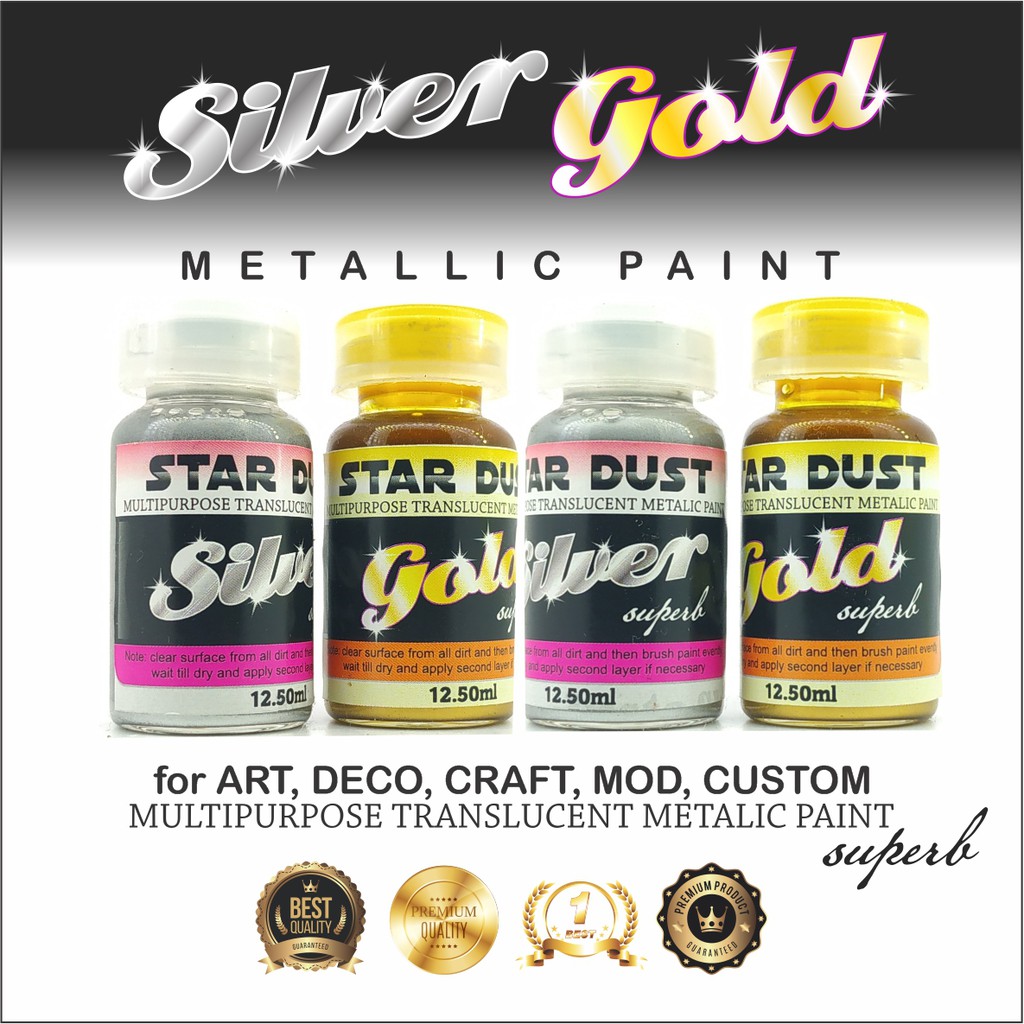 cat silver gold emas chrome metallic translucent multipurpose paint