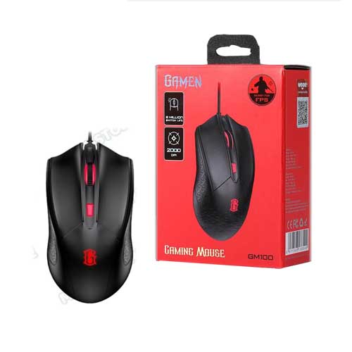 MOUSE GAMING GAMEN GM100 2000 DPI MACRO ULTRALIGHT OPTICAL RGB