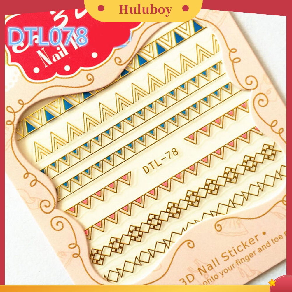 Huluboy Huluboy♡ Stiker Kuku Motif Tulisan Untuk Dekorasi Manicure DIY