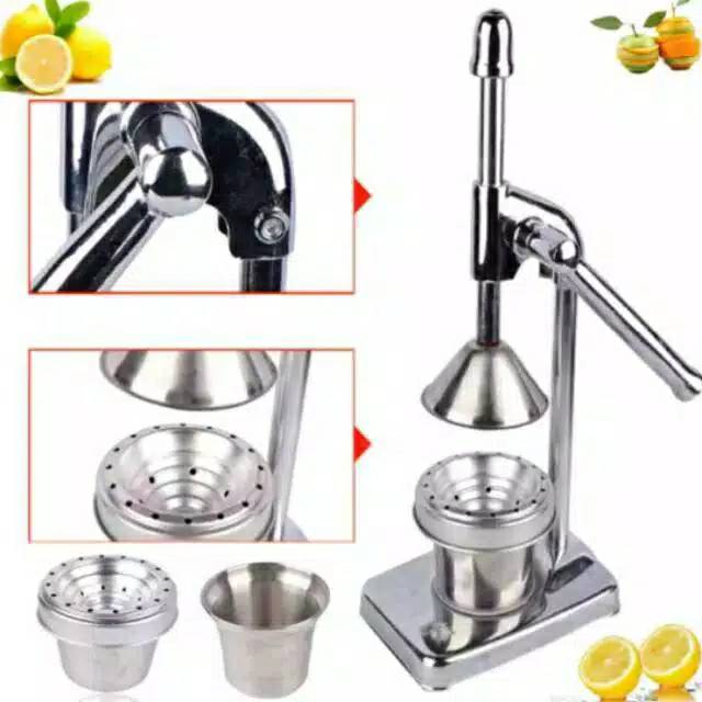 Alat Perasan Jeruk dan Buah lain-lain - Juicer Manual + Gelas Stainlees Steel Asli