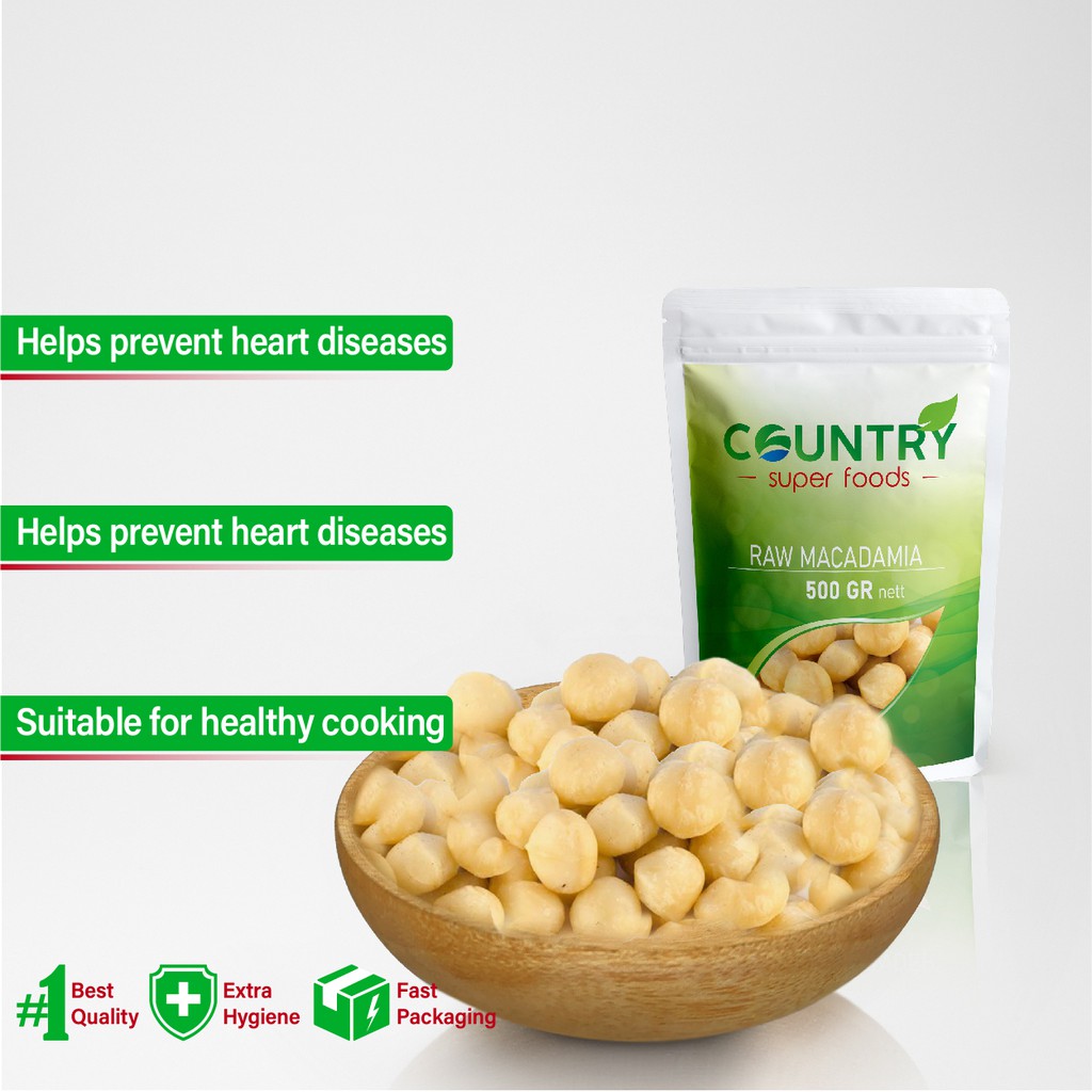 

[ 500 GR ] Raw Macadamia | Kacang Macadamia Mentah
