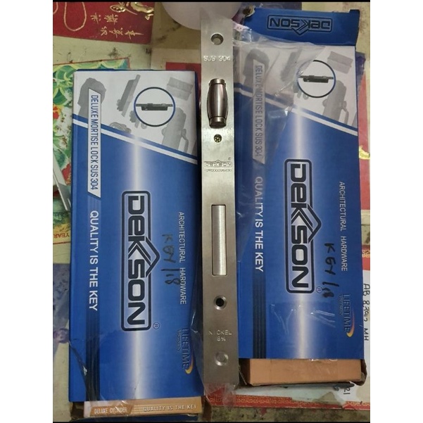 body kunci pelor pintu depan dobel double kupu tarung stainless silver dekson