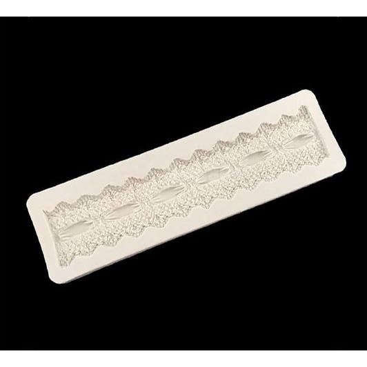 3D Silicon Mold Fondant Cake Decoration - Ribbon Lace 17x4.5cm