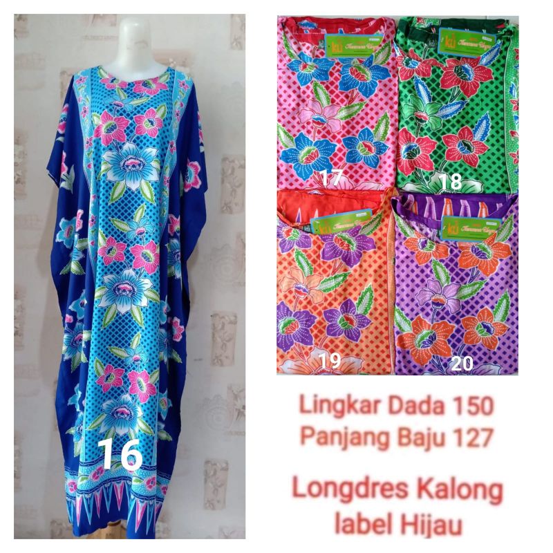 Longdres Kalong Kencana Ungu label hijau