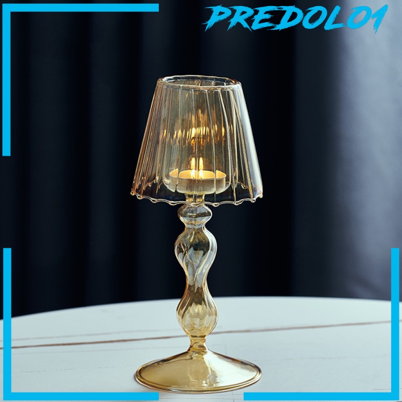 [PREDOLO1]Glass Tall Candle Holders Candles Candlesticks Decorative Candlestick