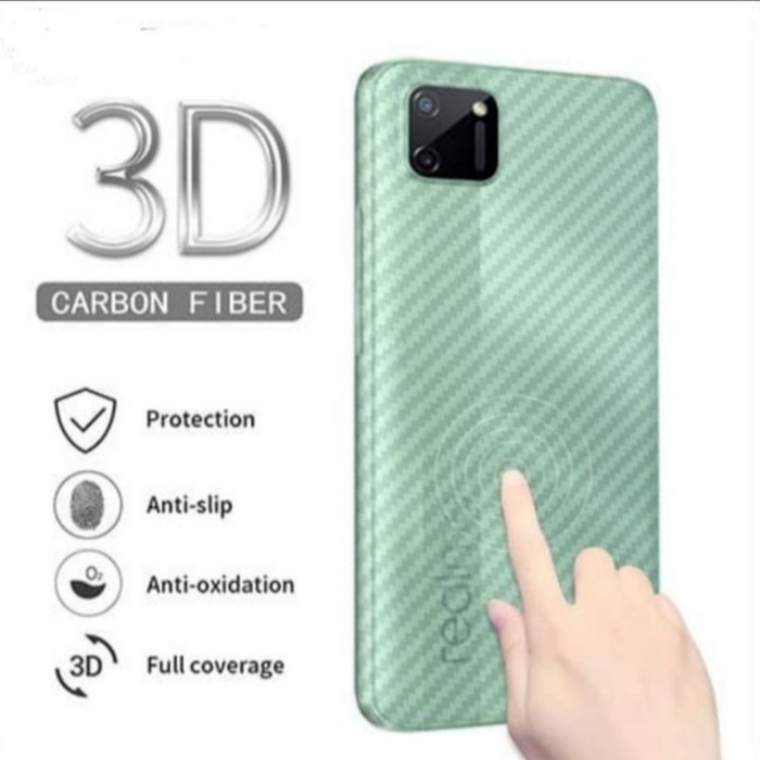 Skin Carbon Realme C12, 5i, C1, C15, C11, X2 PRO, C2, C3 Garskin Carbon Back Sticker Carbon [QTOP]