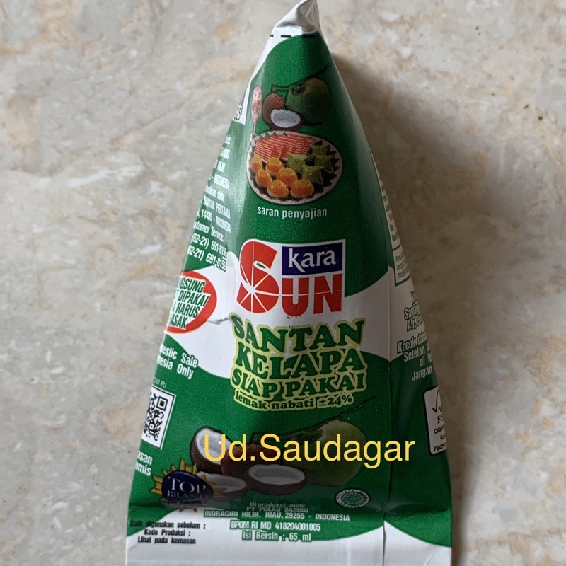 

Sun Kara Santan Kelapa Siap Pakai 65ml