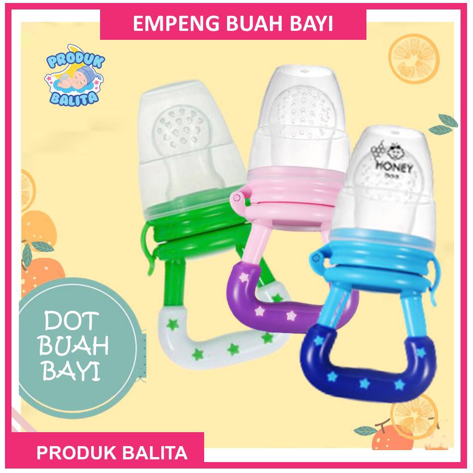 Dot Empeng Buah  Bayi Baby Fruit Feeder Rattle Teether Kompeng Pacifier Gigitan Bayi