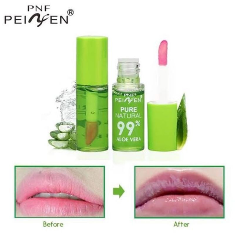 Medan Termurah/Natural 99% Aloevera Ready Green &amp; Red Lipgloss Liptint Aloevera Peiyen