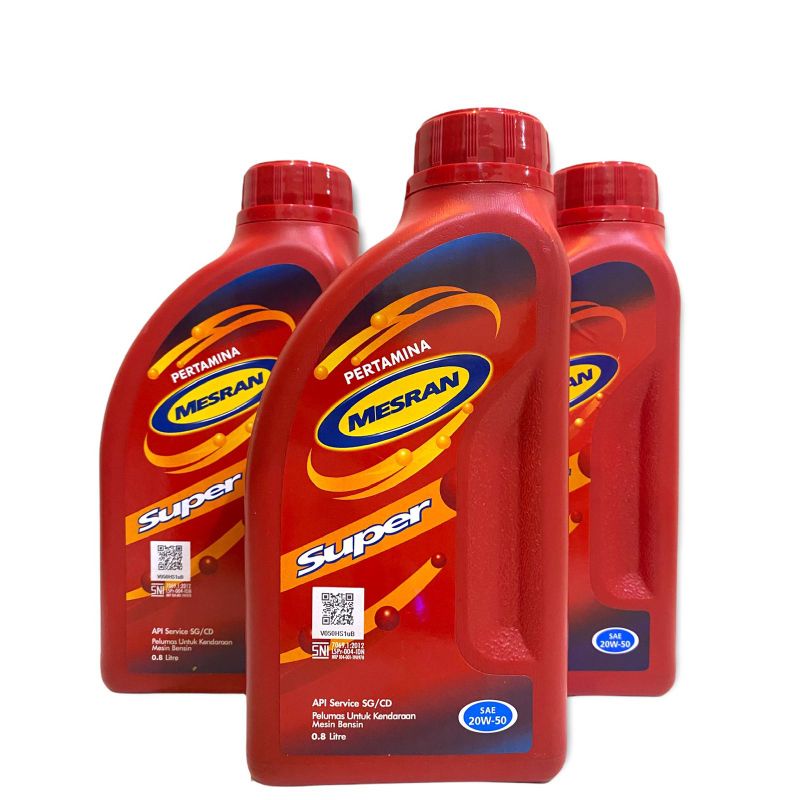 oli pertamina mesran super 800ml sae 20w-50 api service sg/cd