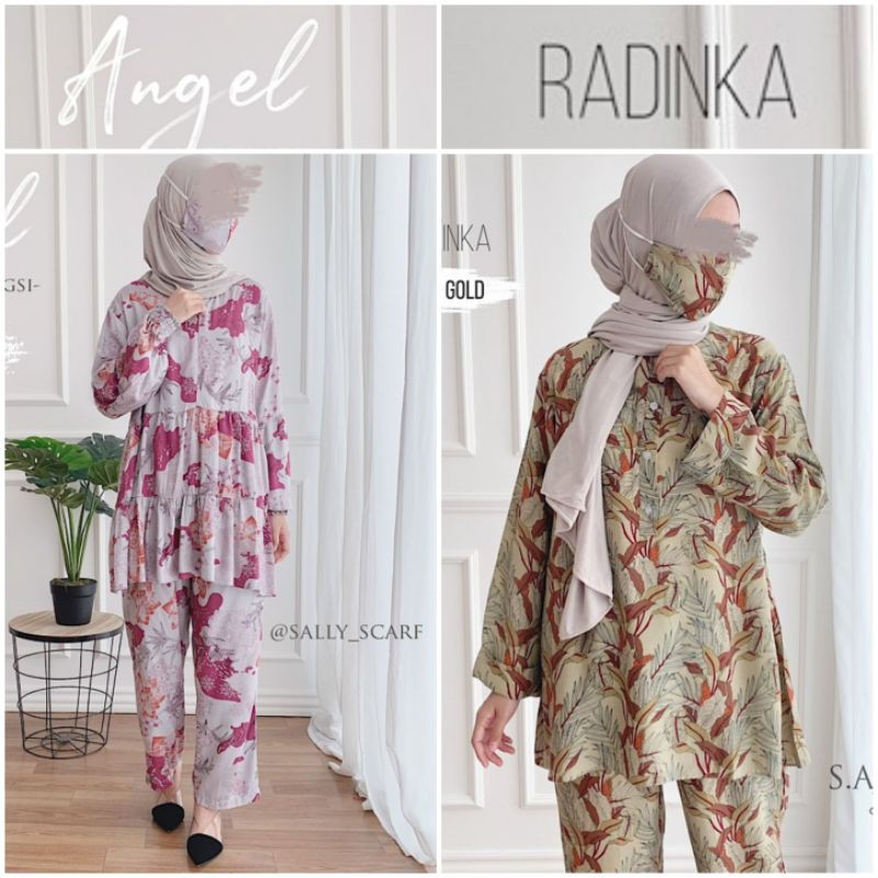 Piyama Set Sakura, Angel & Radinka by Sally Scarf; Piyama Set Tie Dye Black & Blue