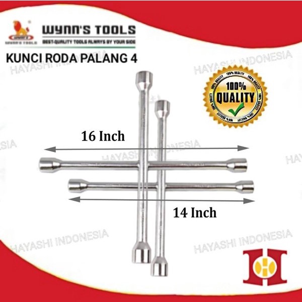 Kunci Roda Palang 4 - 17x19x21x23mm Kunci Palang 4 Ban Mobil