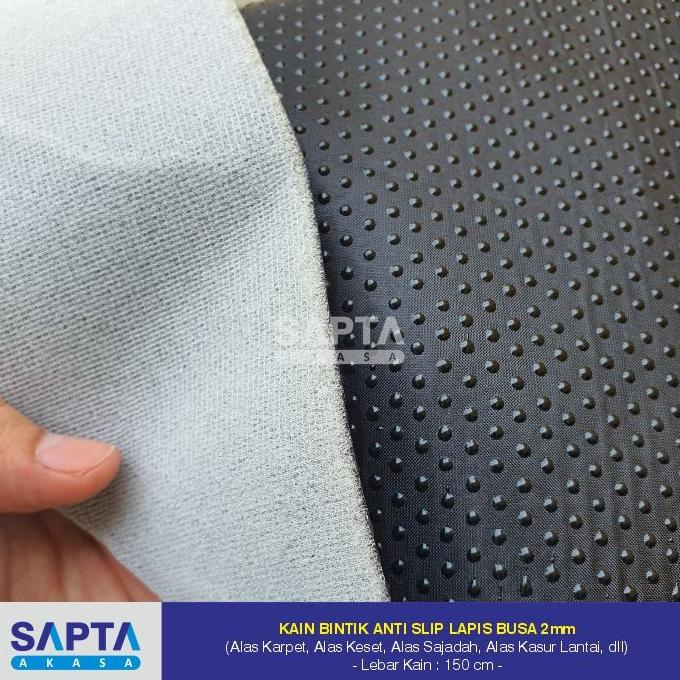 Kain Bintik Anti Slip Satin Lapis Busa (Alas Karpet/Alas Keset)
