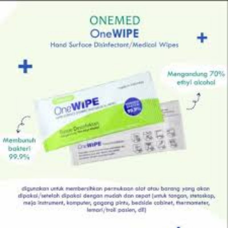 Onemed One Wipe Desinfectan - One Med One Wipes Disinfektan - Onemed Tissu Basah Desinfektan - Tisu Basah