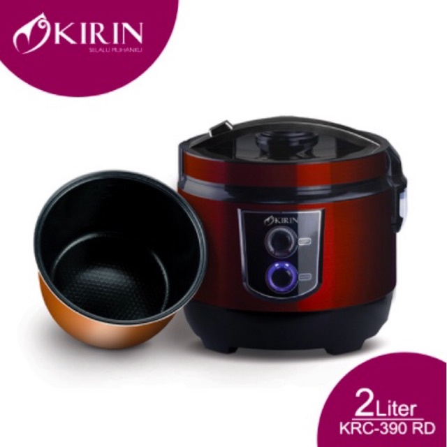 [ KIRIN ] Kirin Rice Cooker / Magic Com KRC-390 CREAMIC Kapasitas 2Liter!