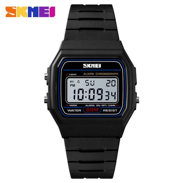 Jam Tangan Digital Elegant Pria - 1412 - EMWSDGBK Black - SKMEI