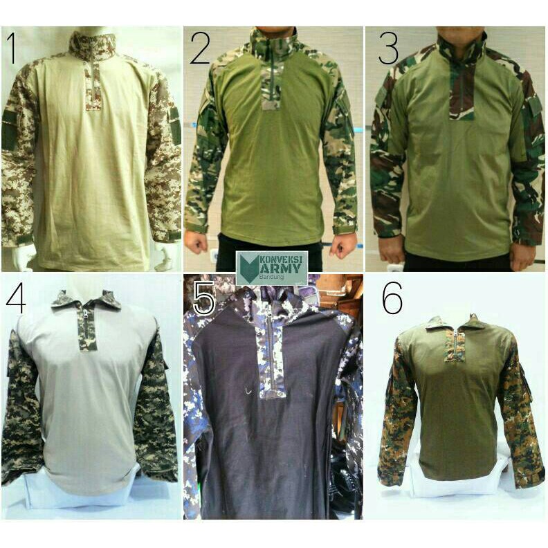 baju tentara/kaos tentara/kaos BDU combat loreng panjang