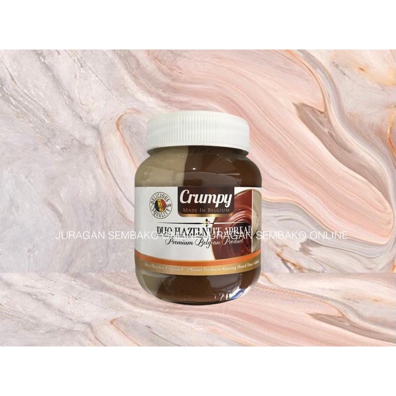 (JSO) Selai Crumpy DUO HAZELNUT Spread 400gr / Selai kacang coklat Import