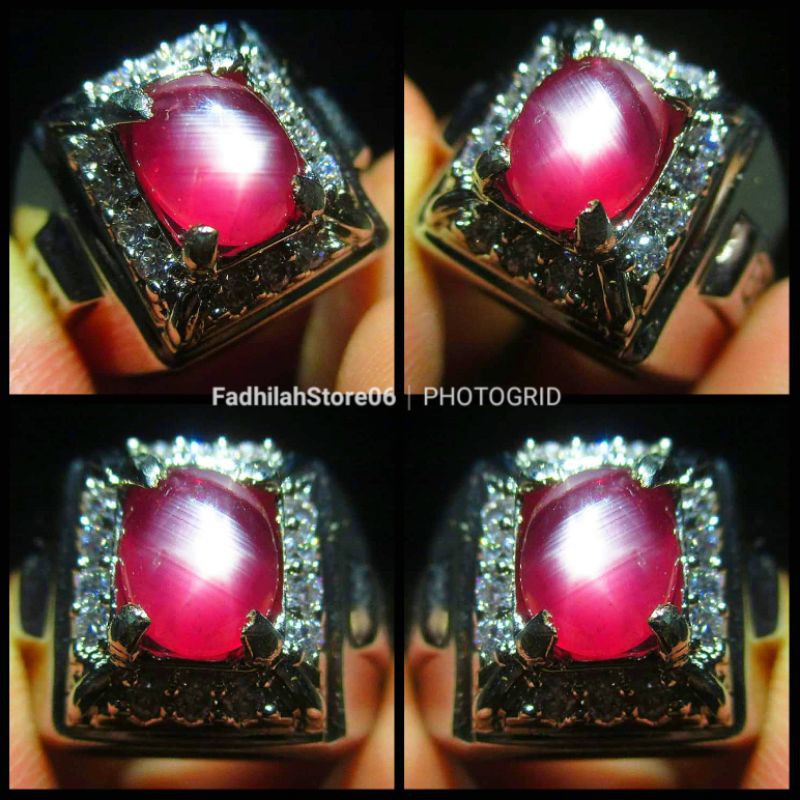 [COD] NATURAL RED STAR RUBY OVAL CRYSTAL HQ