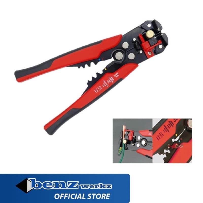 TANG KUPAS KABEL OTOMATIS 8INCH / WIRE STRIPPER TOOL BY BENZ WERKZ