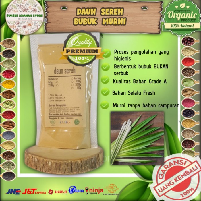 

Daun Sereh Bubuk 1 kg Serai Murni Cymbopogon Citratus