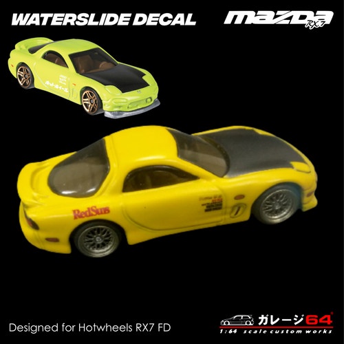 Decal set Hotwheels Mazda RX7 FD Initial D