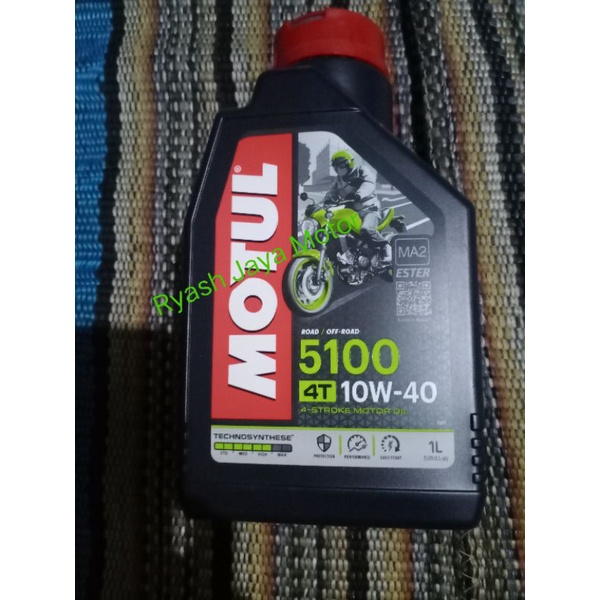 oli motul ORIGINAL 5100 4T 1liter 10-40w for All motorbike/ semua motor bebek/ sport