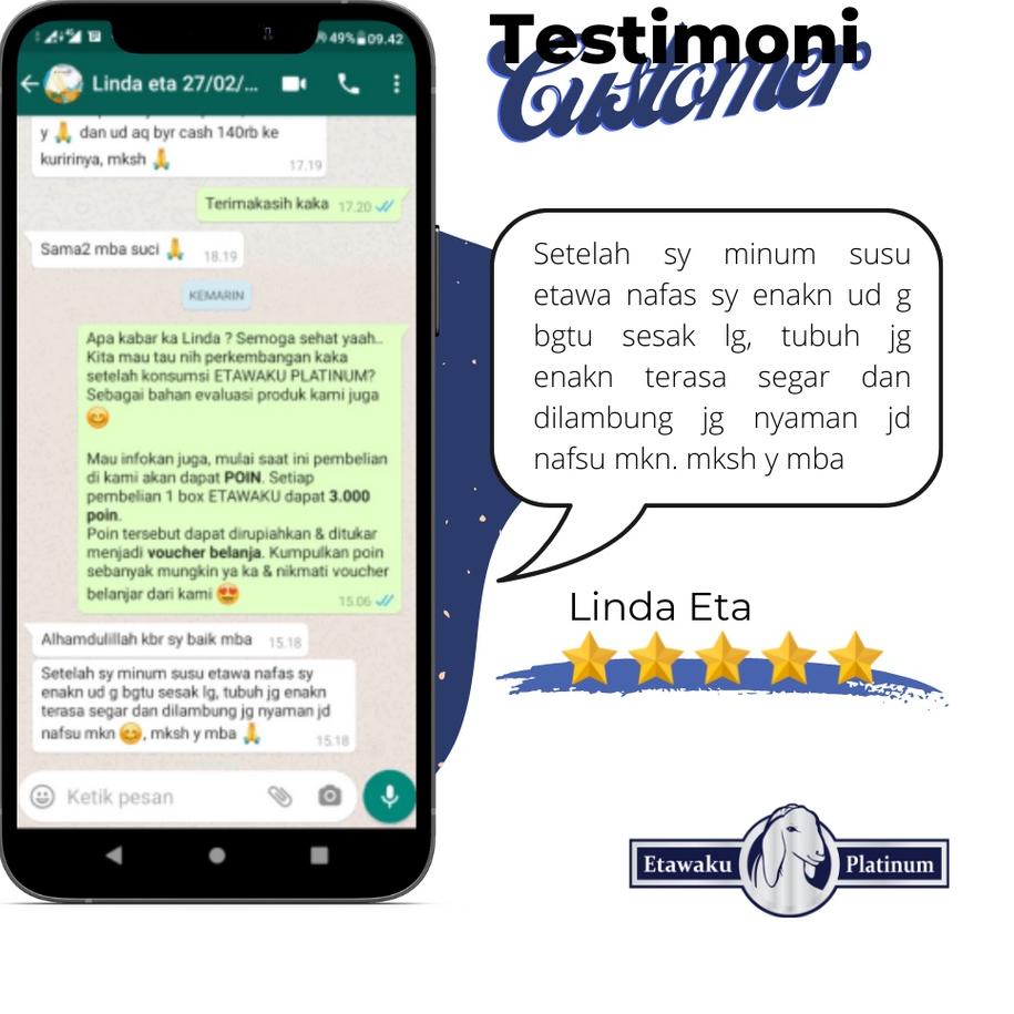 

빠 ETAWAKU SUSU KAMBING ETAWA AMPUH ATASI SENDI TULANG DAN NAFAS, BPOM 100% HALAL Berkualitas