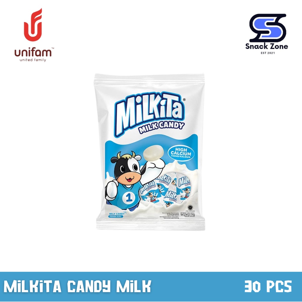 

MILKITA CANDY MILK BAG PREMIUM LOKAL 30 pcs X 4 g