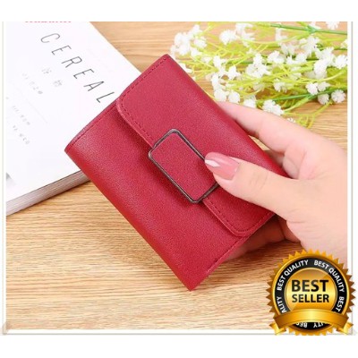 ♥SKY♥ Retro Paragraf Pendek dompet Forever young Polos Dompet Wanita Import C2-2