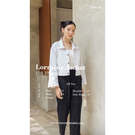 CLARYN THE LABEL LORRAINE JACKET WHITE