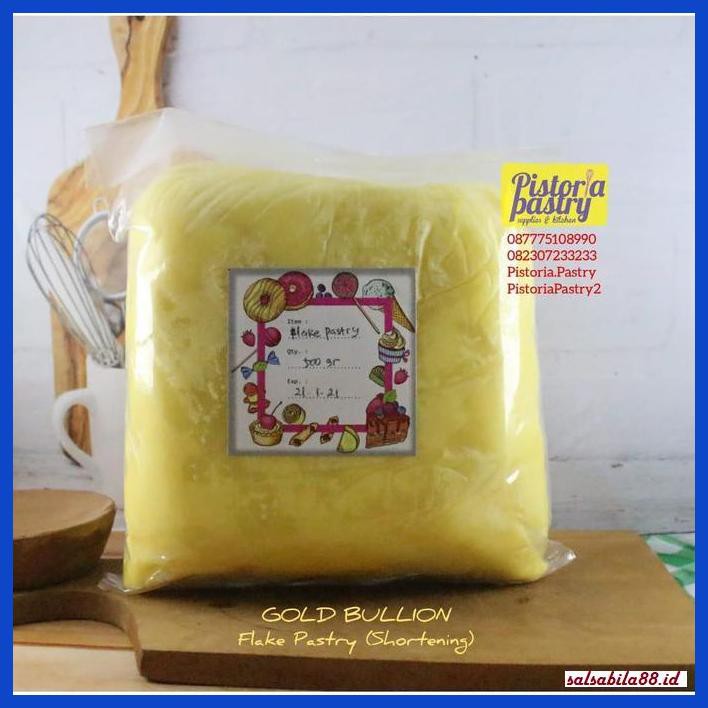 

Rettubagetnem- Gold Bullion Flake Pastry (Shortening) - Repack 500Gr -Asli-Slii.