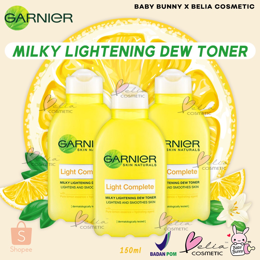 ❤ BELIA ❤ GARNIER Light Complete Milky Lightening Toner Cleanser 150 ml (Toner Pembersih Wajah)