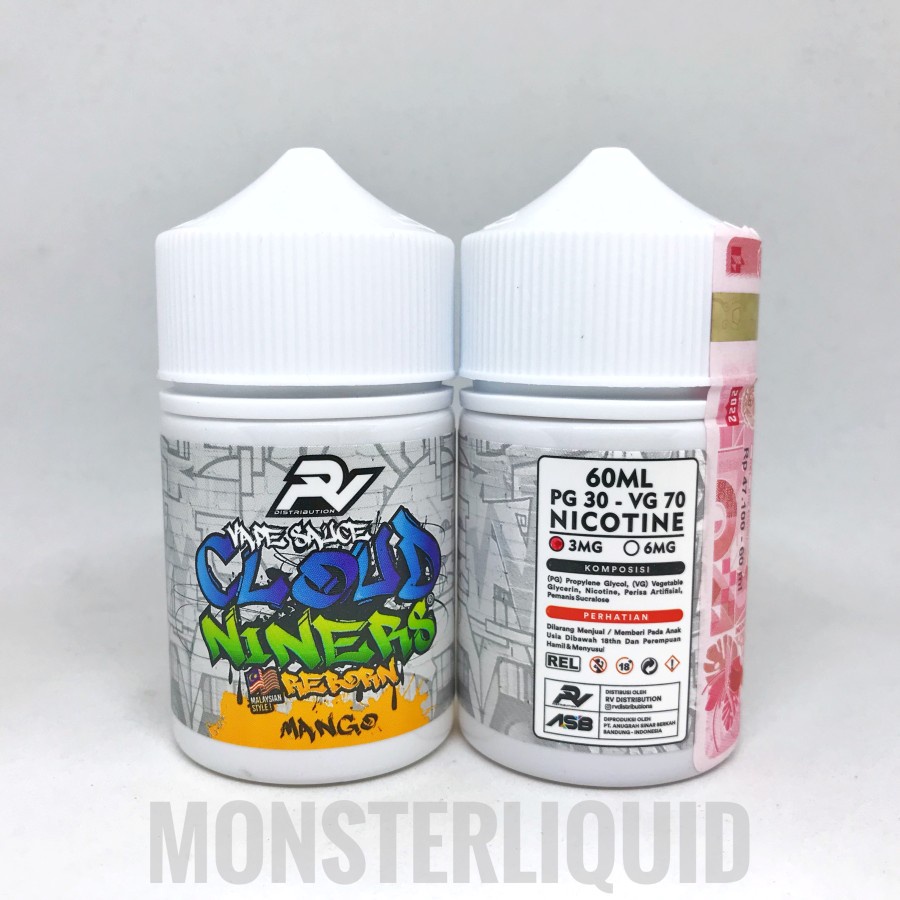 SAUCE CLOUD NINERS REBORN MANGO BY RV 3MG 60ML