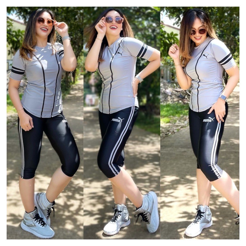 Setelan Baju Senam Olahraga Baseball Abu Hitam Baju Setelan Baju Senam Olahraga Baseball Abu Hitam Baju