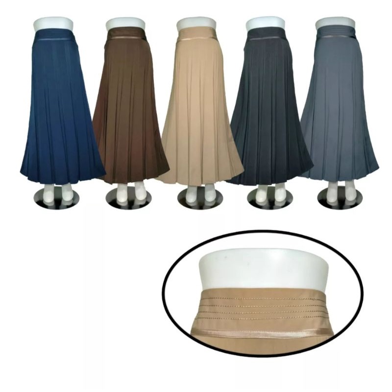 ROK KERJA PLISKET WANITA / ROK REMPEL KERJA / ROK KERJA FORMAL