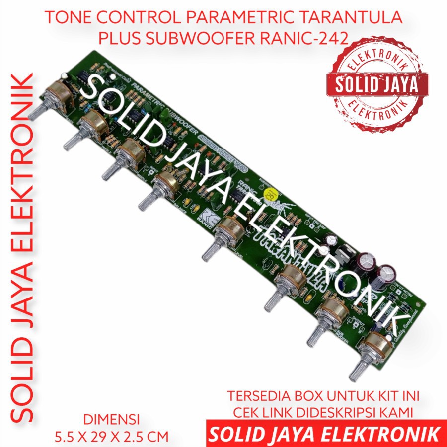 KIT TONE CONTROL PARAMETRIC SUBWOOFER TARANTULA PARAMETRIK KONTROL PLUS SUB WOOFER RANIC 242 ASLI