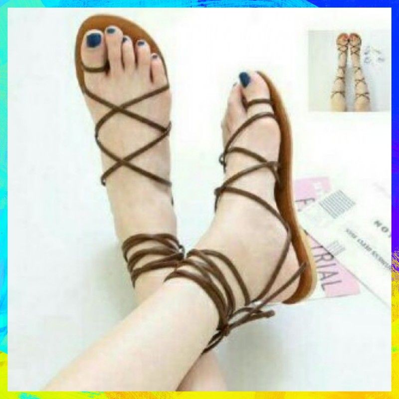 SANDAL SENDAL TEPLEK TALI PANJANG LILIT