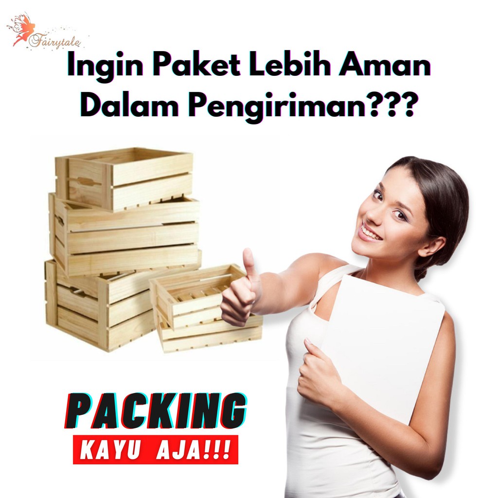 Berat 2-3 KG - Extra Packing Kayu Untuk Produk Berkaca dan Bertingkat  / Pengiriman Luar Pulau Jawa ( Sangat Direkomdasikan )